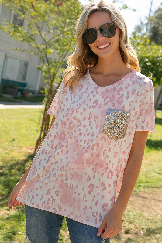 Top French Terry Animal Print