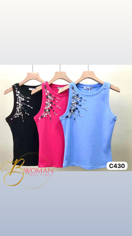 Sleeveless Ray Top