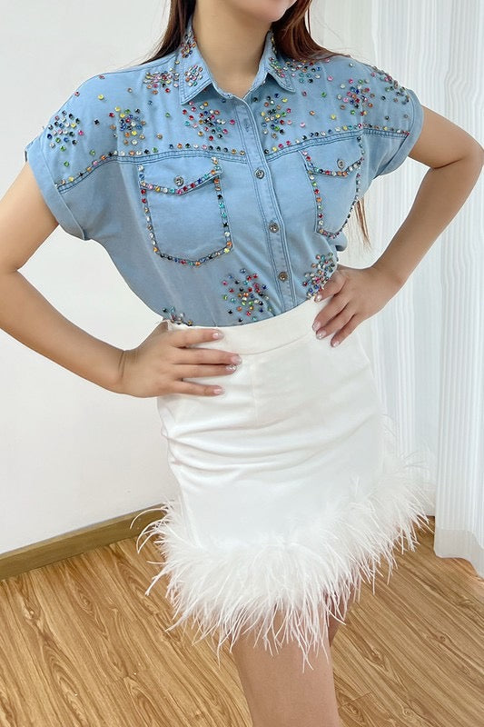 Denim Gems Top 💎