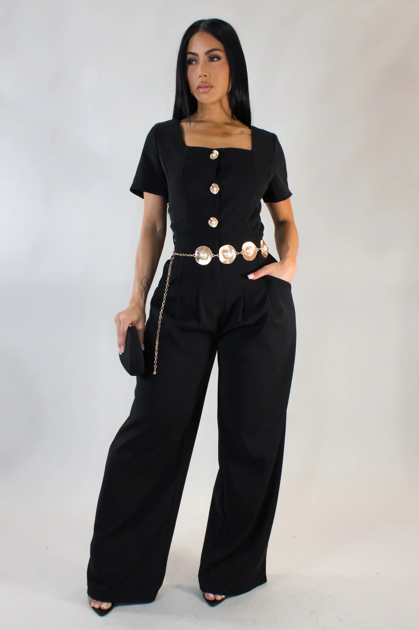 Black Luxe Jumpsuit 🖤✨