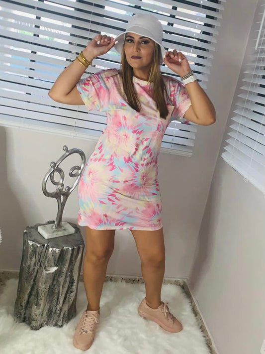 Tie Dye T shirt Dress